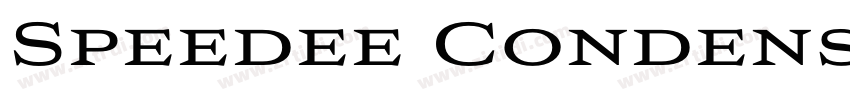 Speedee Condensed Bo字体转换